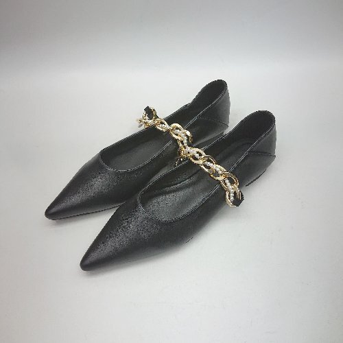 ◇ Θ ●美品● menue メヌエ パンプス サイズ24.5 ブラック レディース E