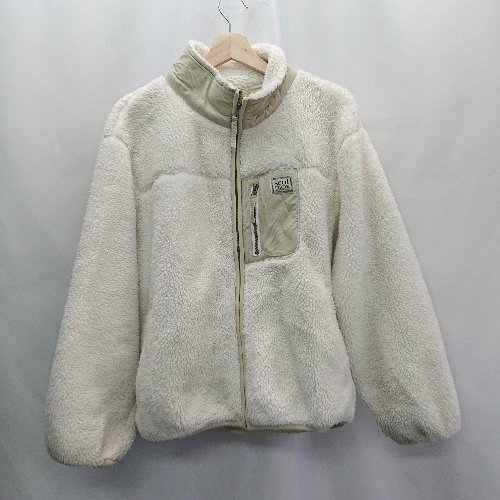 ■ SCULPTOR 長袖 ボアブルゾン サイズM ホワイト ベージュ レディース E