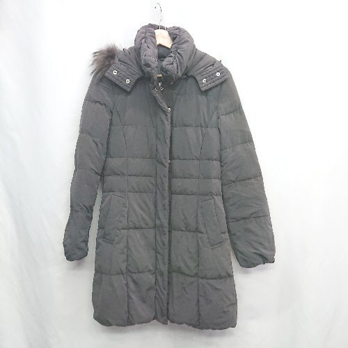 ◇ ⊇ COMME CA DU MODE コムサデモード フェザー 長袖 ダウンジャケット サイズF ブラック レディース E