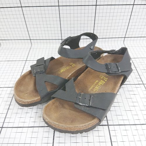 ◇ ⊂ ビルケンシュトック シンプル系 フラットサンダル サイズ24cm ブラウン系 レディース E