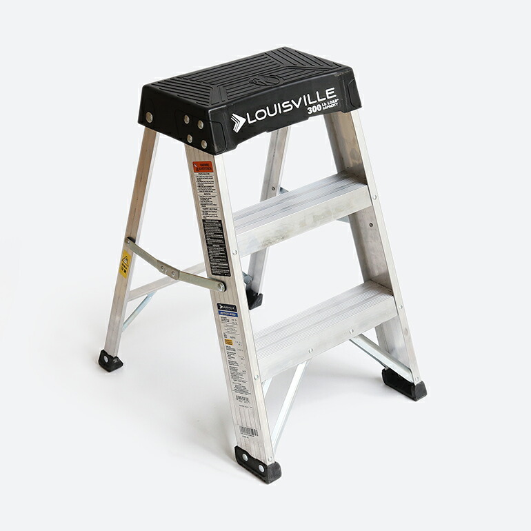 脚立 はしご アメリカ USA 踏み台 3段 65cm 耐荷重135kg 折り畳み 軽量 アルミ Louisville Ladder ルイビルラダー アルミステップ 2ft