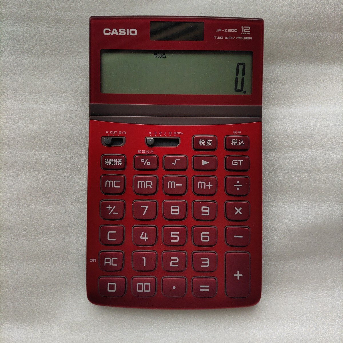 CASIO カシオ 電卓 ジャストタイプ 12桁 ホワイト JF-Z200