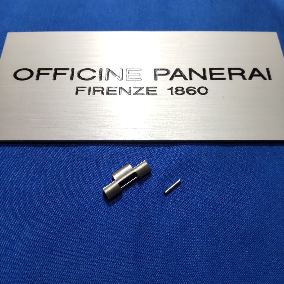 PANERAI 正規 パネライ 純正 0.5コマ 半 駒 20mm SS ツヤなし ベルト サイズ 調整 ブラッシュ サテン スティール 国内 未使用 07 送料込み
