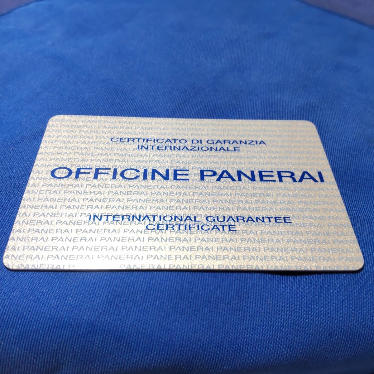 OFFICINE PANERAI 国際 保証書 純正品 専用 ギャランティ カード パネライ 正規 付属品 おまけ 販売店 タグ 02 送料込み