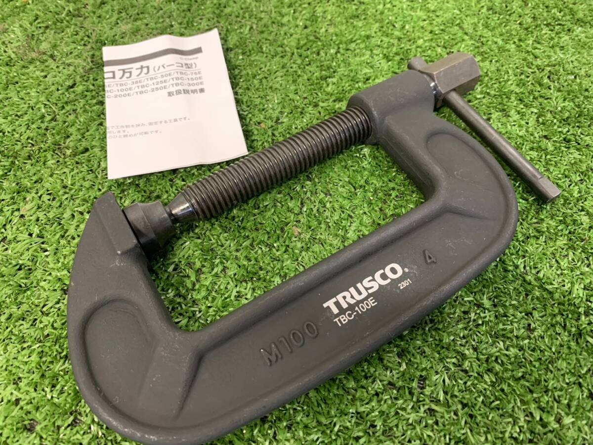 静) 未使用品★TRUSCO トラスコ シャコ万力(バーコ型)100mm TBC-100E 領収OK/直引取可 t1222-6