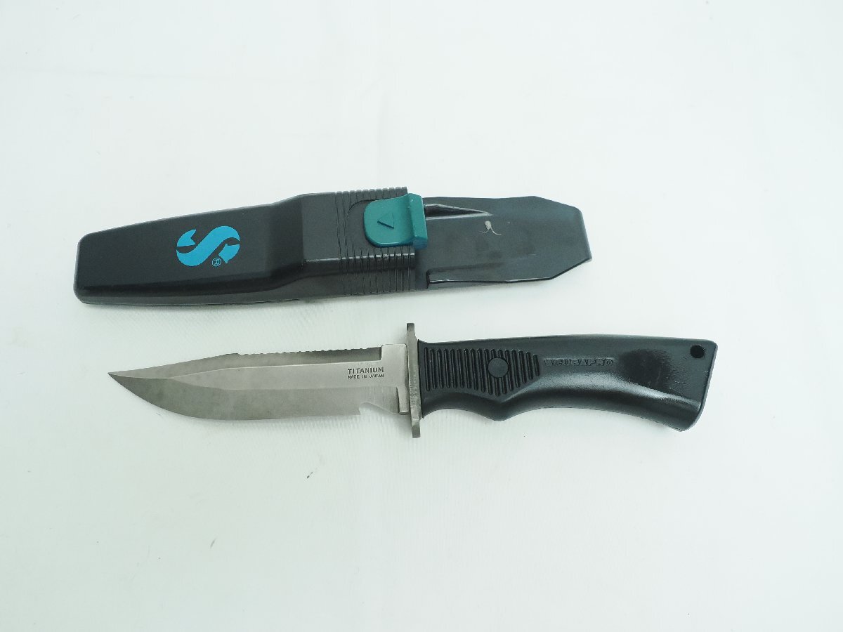 SCUBAPRO スキューバプロ チタンナイフ ダイバーナイフ チタニウム 全長:23cm 刃渡り:9.5cm ランク:A スキューバダイビング用品[L-65346]