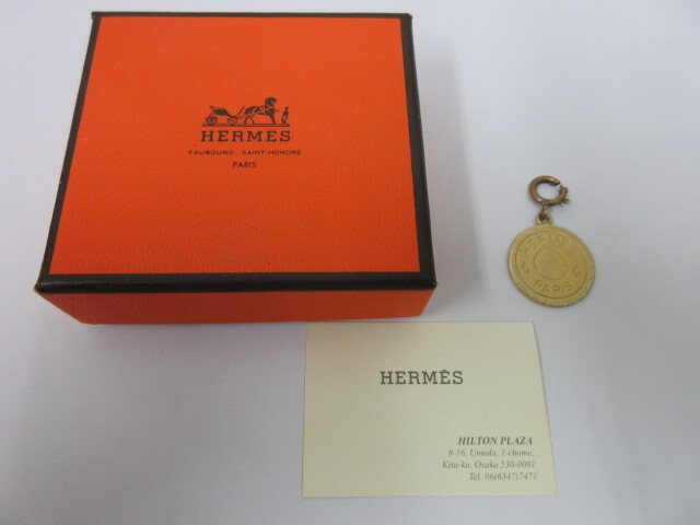 HERMES　エルメス　ペンダントトップ　チャーム　プレート　セリエ　キーホルダー　#69362