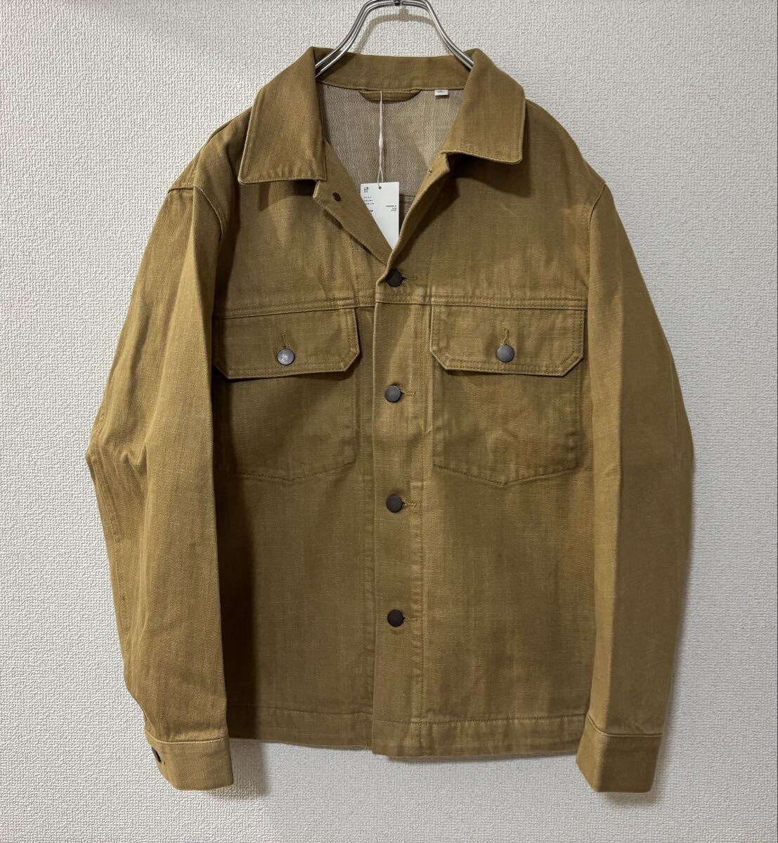 未使用 UNIQLO ユニクロ U コットン トラッカー ジャケット ベージュ Mサイズ ルメール コラボ サイドポケット ＊６０ 1228