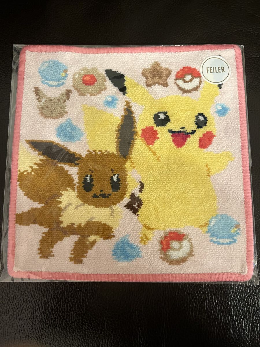 ポケモン フェイラー　ハッピースウィーツ ピカチュウ&イーブイ　ハンカチ