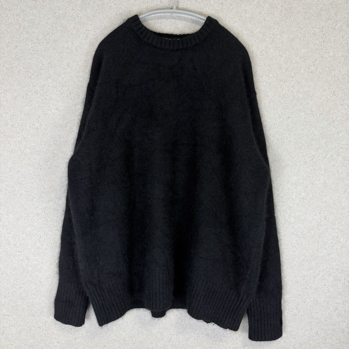 美品 UNFOLLOW FOLL COLLECTION wardrobe shaggy sweater アンフォロー フォル アンゴラ シャギー セーター ニット ブラック 黒 size 3 