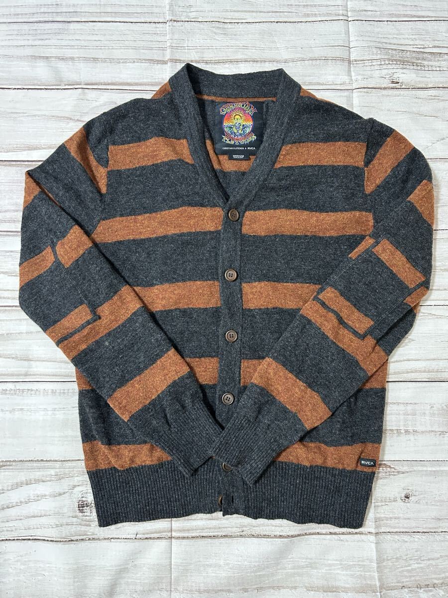 RVCA クリスチャンフレッチャー　コラボ　カーディガン　ルーカ　M ボーダー　スケボー