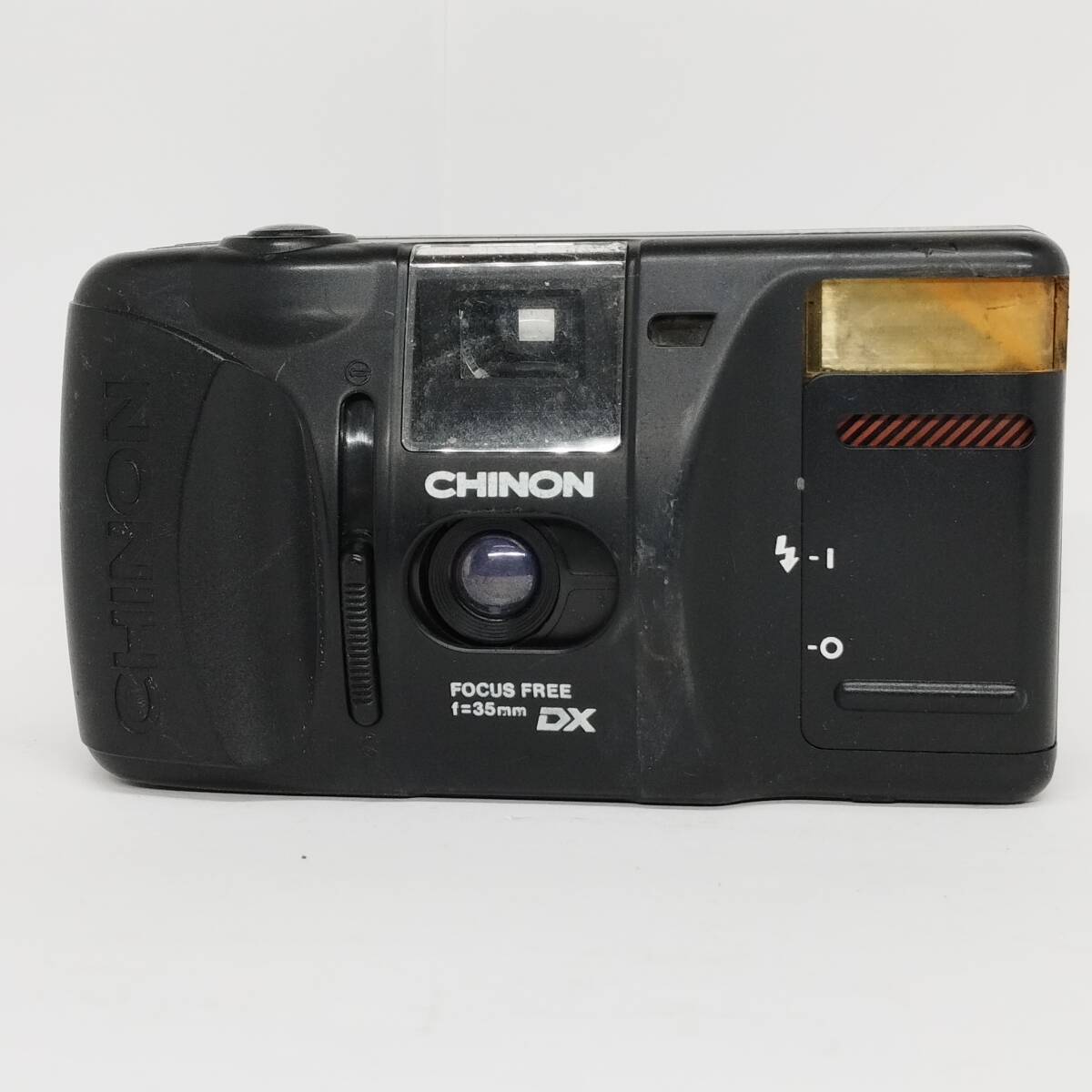 B287) CHINON AUTO GL Focus Free 35mm コンパクトフィルムカメラ ジャンク