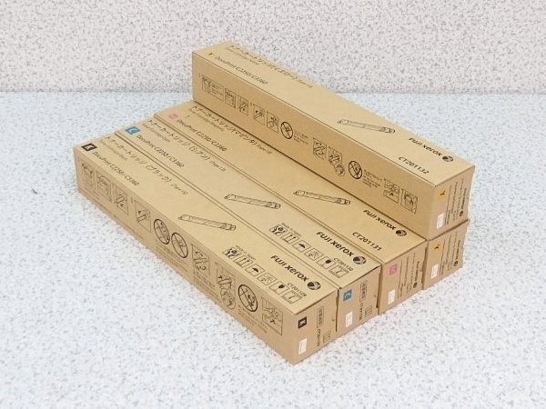 ■β 【未使用品】 富士ゼロックス/FUJI XEROX 純正トナーカートリッジ CT201129 ブラック/シアン/ マゼンタ/イエロー4色セット【1208-02】