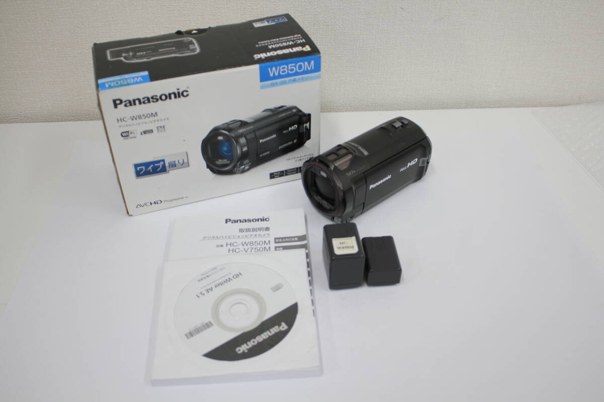 【返品保証】 【元箱付き】パナソニック Panasonic HC-W850M ブラック バッテリー付き ビデオカメラ e4669