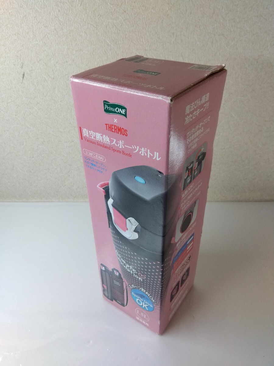 未使用品 サーモス×Prime One 真空断熱スポーツボトル スポーツドリンクOK ステンレスボトル 1.5L ブラックピンク FFF-1503F