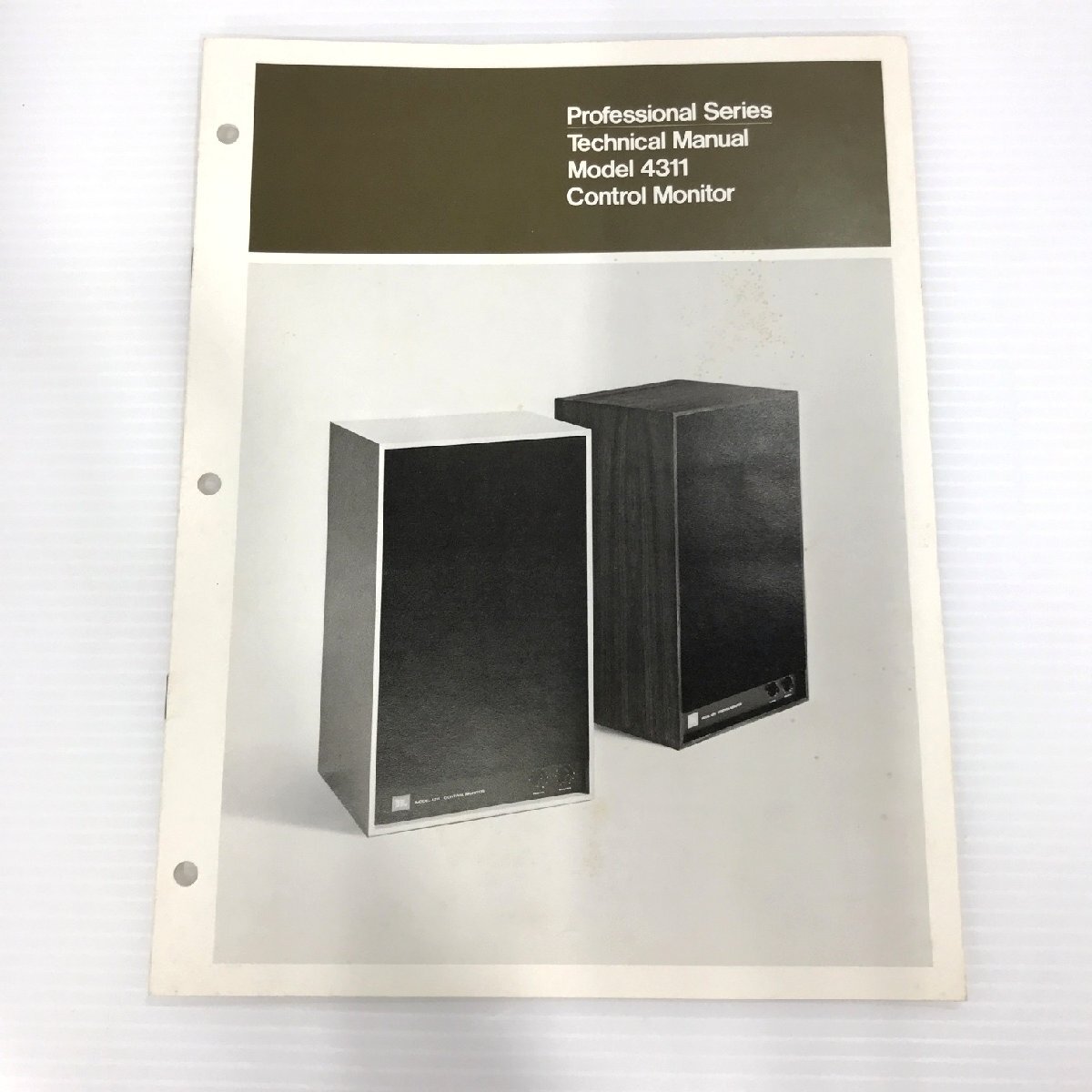 取扱説明書のみ JBL モデル4311用 コントロールモニター テクニカルマニュアル 取説 英語表記【道楽札幌】
