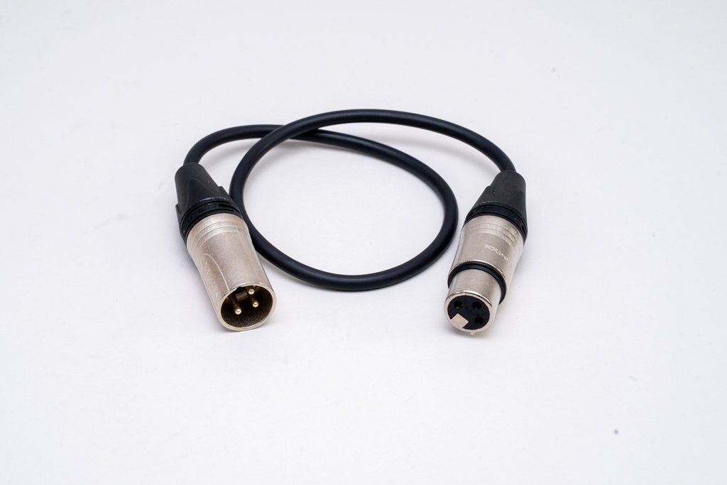 XLR3ピンマイクケーブル（約38cm） XLR3ピン(オス-メス) マイクケーブル約38cm No.1 未使用品　25121211