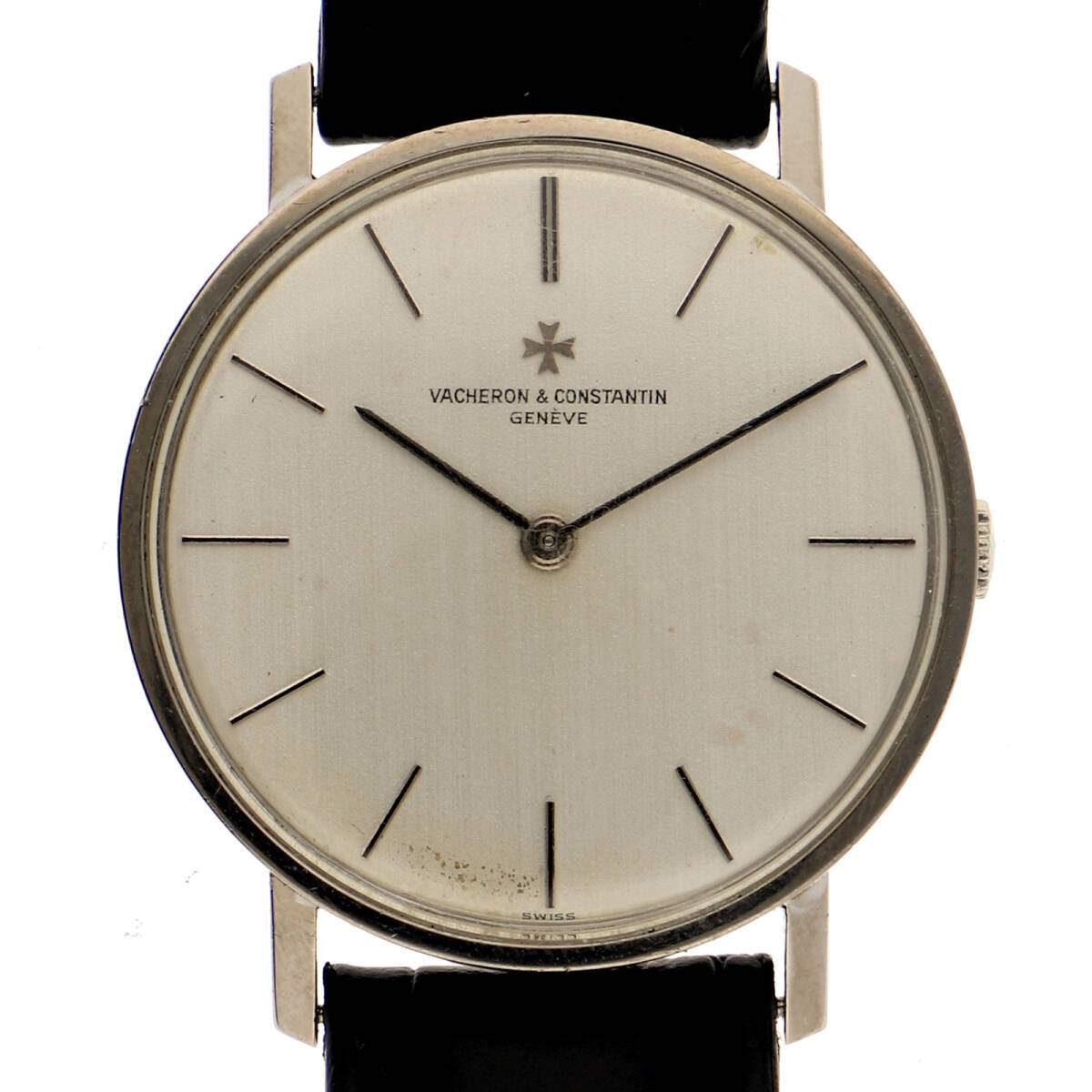 VACHERON CONSTANTIN ヴァシュロン・コンスタンタン Cal.k1001/2 シルバーダイヤル WG/レザー(クロコ) 手巻き ユニセックス【120521】