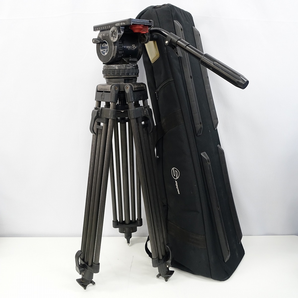 Sachtler VIDEO18P カーボン三段三脚 100mmボール ENG2CF HD 5390 CP ザハトラー *412081