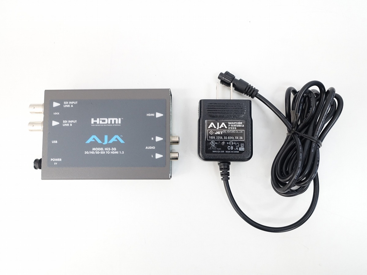 AJA Hi5-3G 3G/HD/SD-SDI to HDMIコンバーター DualLink対応 動作品 *440188