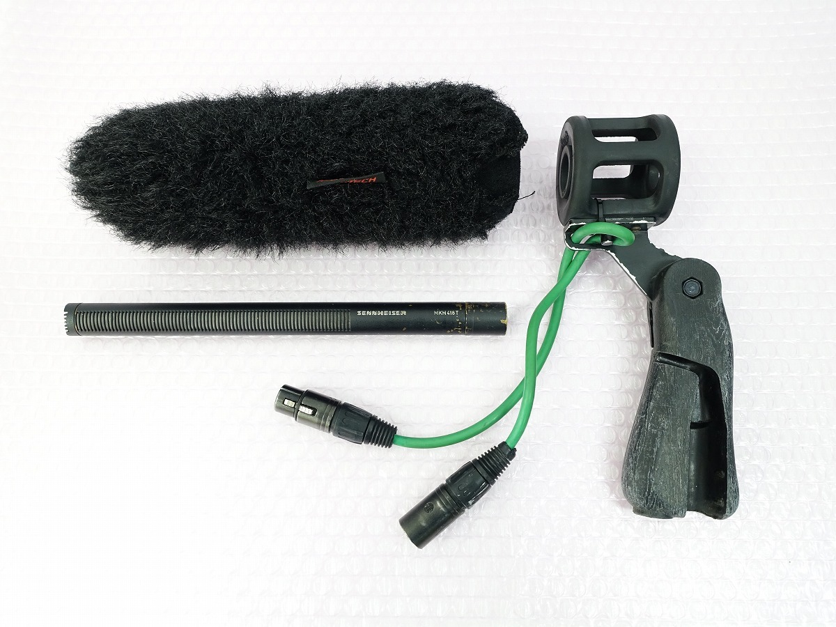SENNHEISER ショットガンガンマイク MKH416T AB電源 映像制作定番 収音正常 *440740