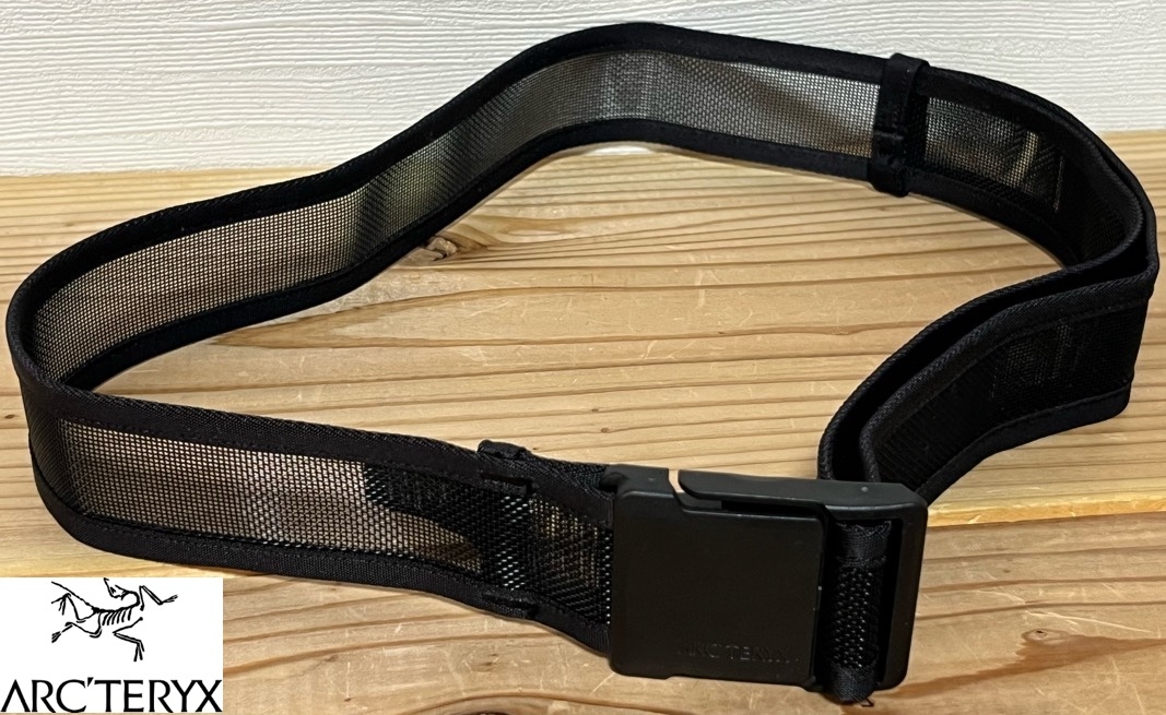 ARC'TERYX Heliad Belt ヒリアド ベルト 38mm Black S 中古 アークテリクス ヒリアドベルト メッシュ 黒 ブラック arcteryx