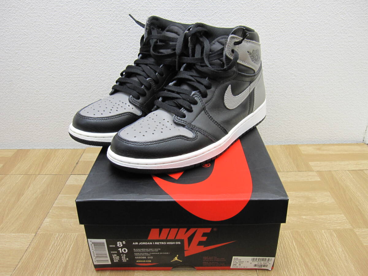 it/592557/2512/NIKE ナイキ AIR JORDAN 1 RETRO HIGH OG 555088-013/グレー/サイズ26.5ｃｍ