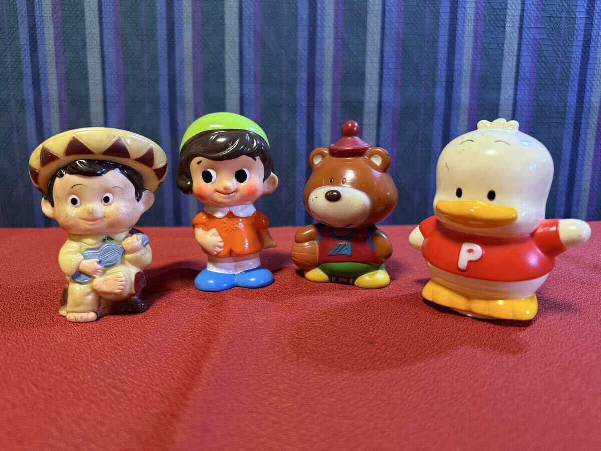第一銀行　114銀行　富士銀行　各種　 貯金箱　 ソフビ　 昭和レトロ　 人形　 フィギュア　キャラクター　まとめ　4個 アンティーク