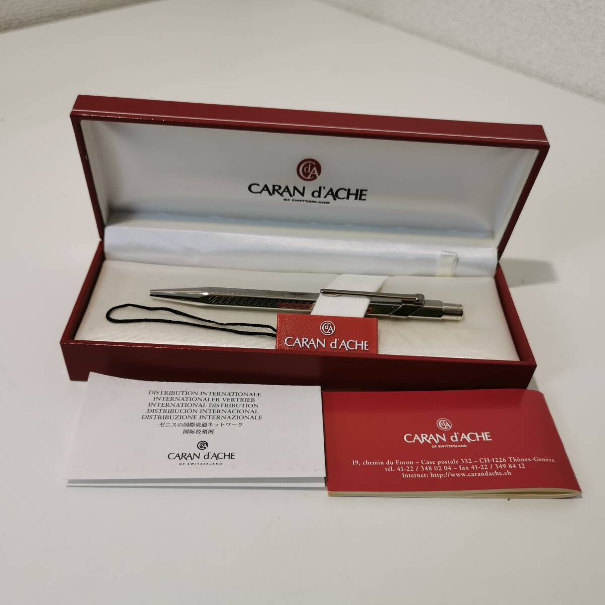 170811S63-1220T5■カランダッシュ ボールペン■ノック式 シルバーカラー ブラック 極美品