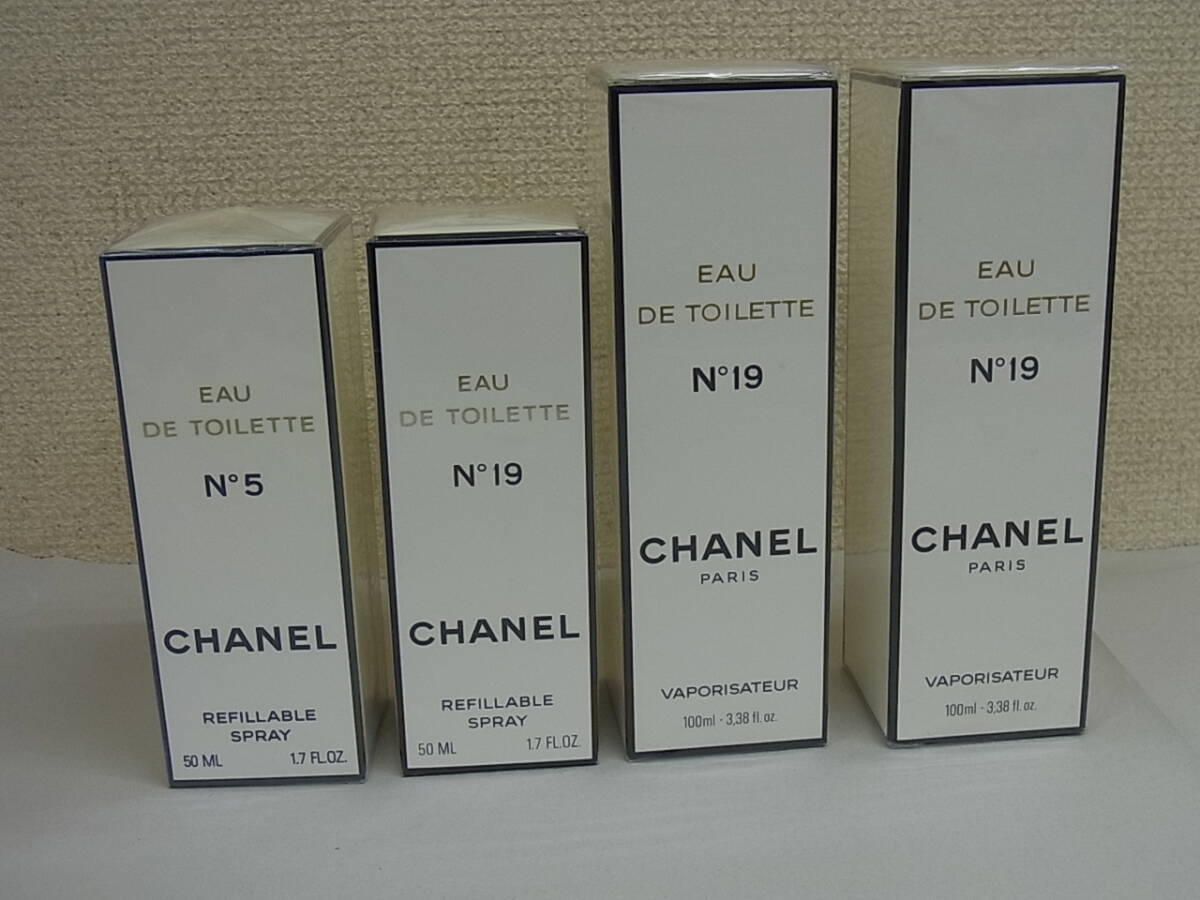 171212K77-1215K■シャネル CHANEL■No19＆No5 EDT 計4点 50ml 100ml N°5 N°19／未開封・未使用中古品