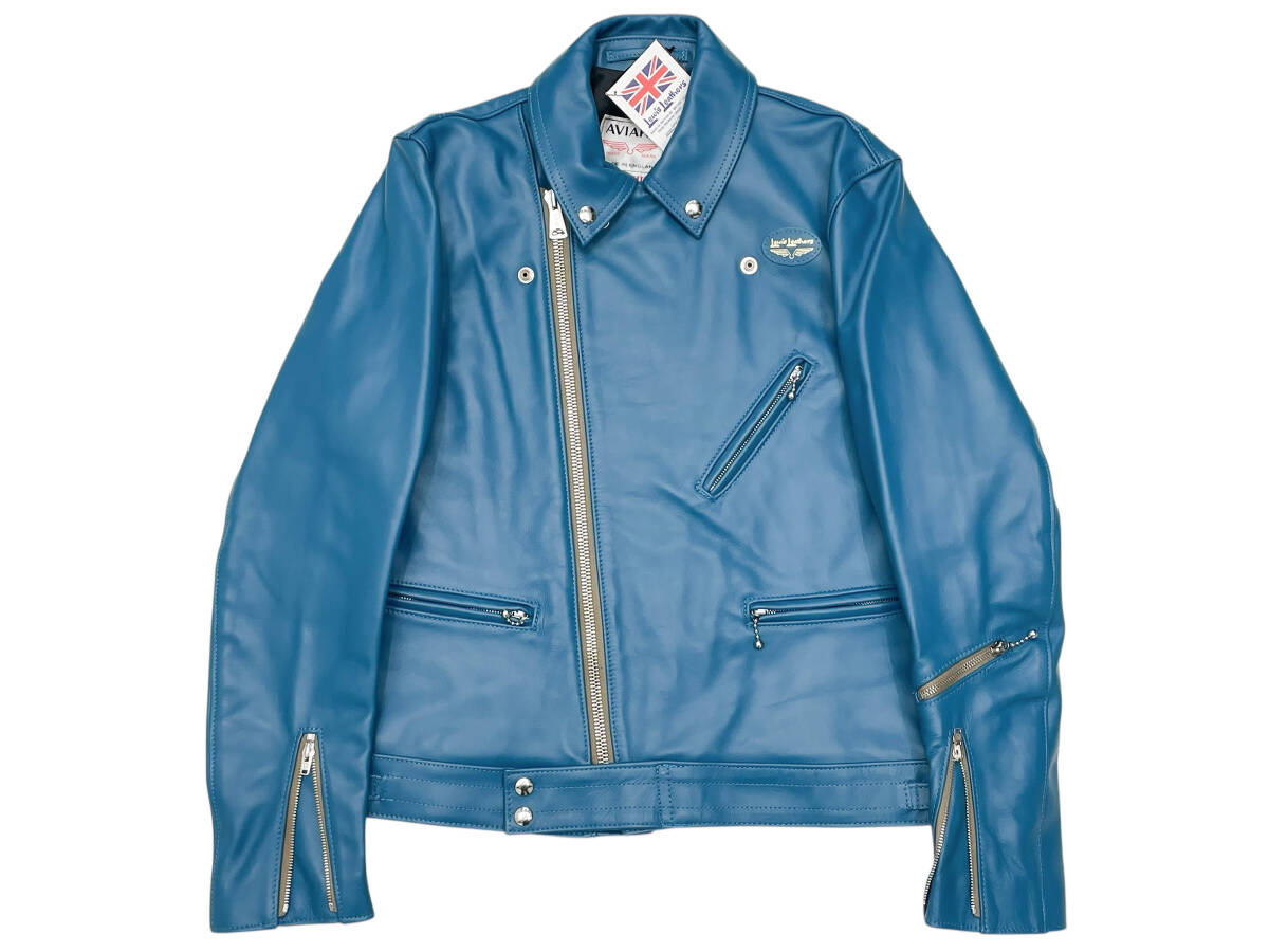 未使用品 40 Lewis Leathers 441T CYCLONE TIGHT FIT HORSEHIDE VINTAGE TURCUOISE ルイスレザー サイクロン ヴィンテージターコイズ