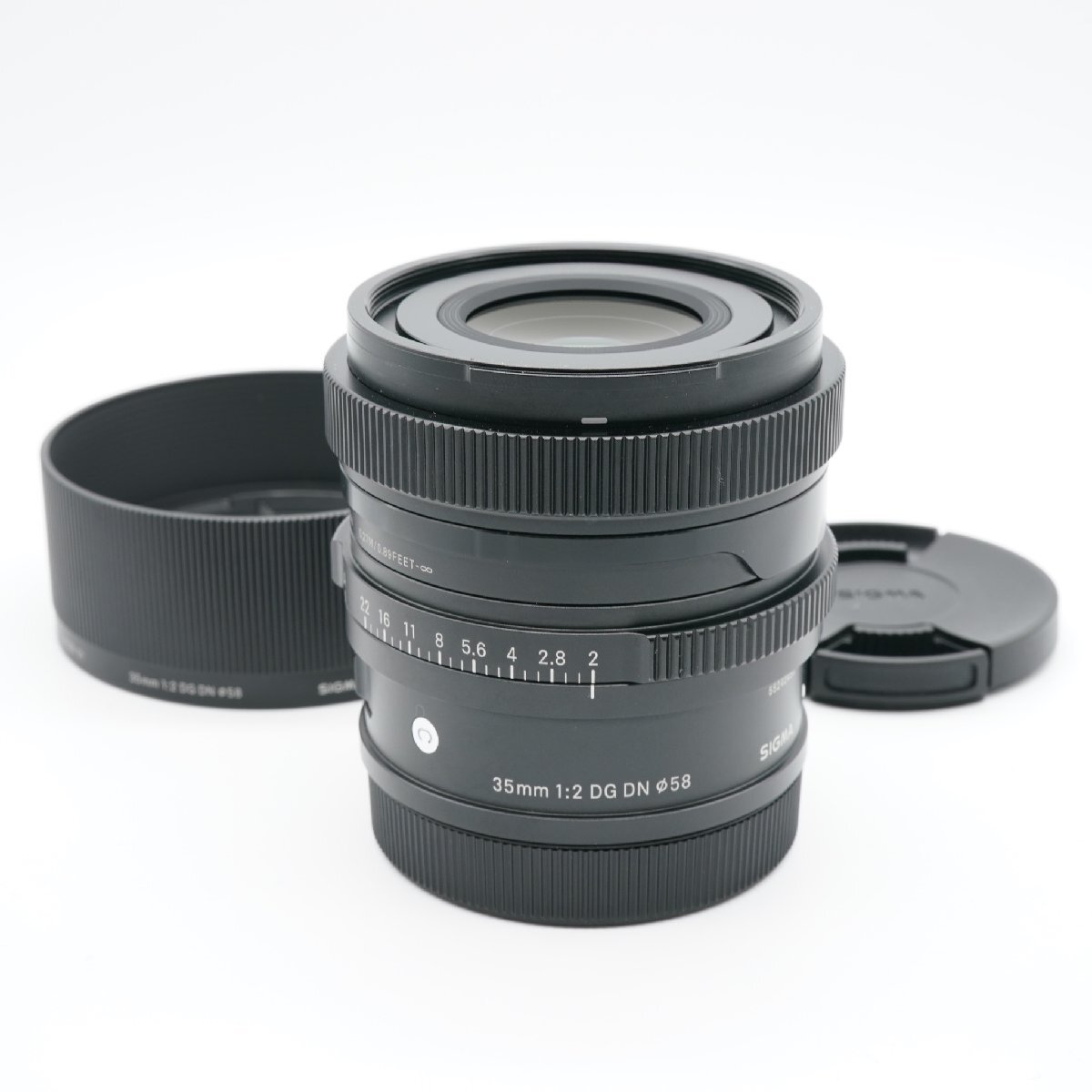 ほぼ新品 SIGMA シグマ 35mm F2 DG DN Contemporary Lマウント あると嬉しい純正フード付！