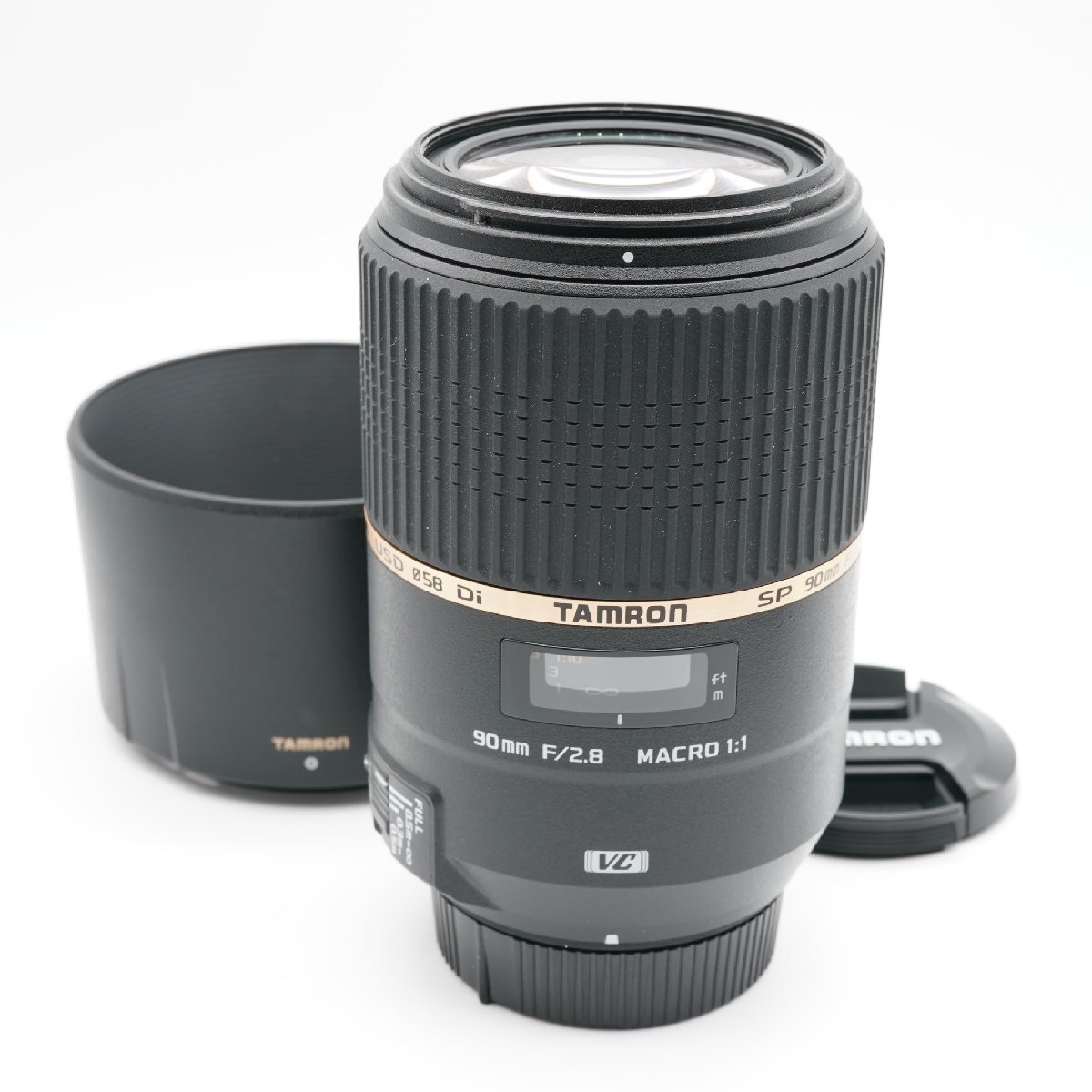 ほぼ新品 TAMRON タムロン SP 90mm F/2.8 Di MACRO VC USD F004 ニコン あると嬉しい純正フード付！