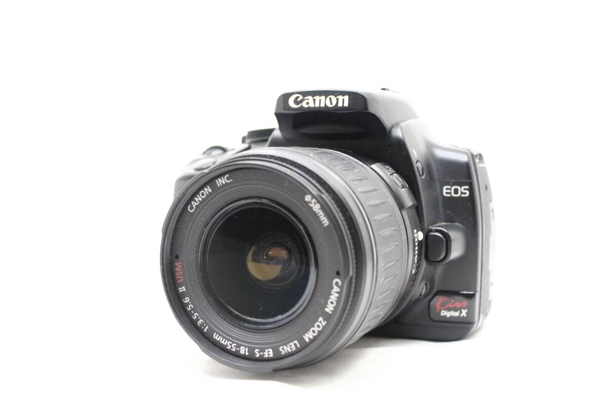 ★良品★Canon キヤノン EOS Kiss Digital X ＋ EF-S 18-55mm F 3.5-5.6 USM レンズセット！ OK9225