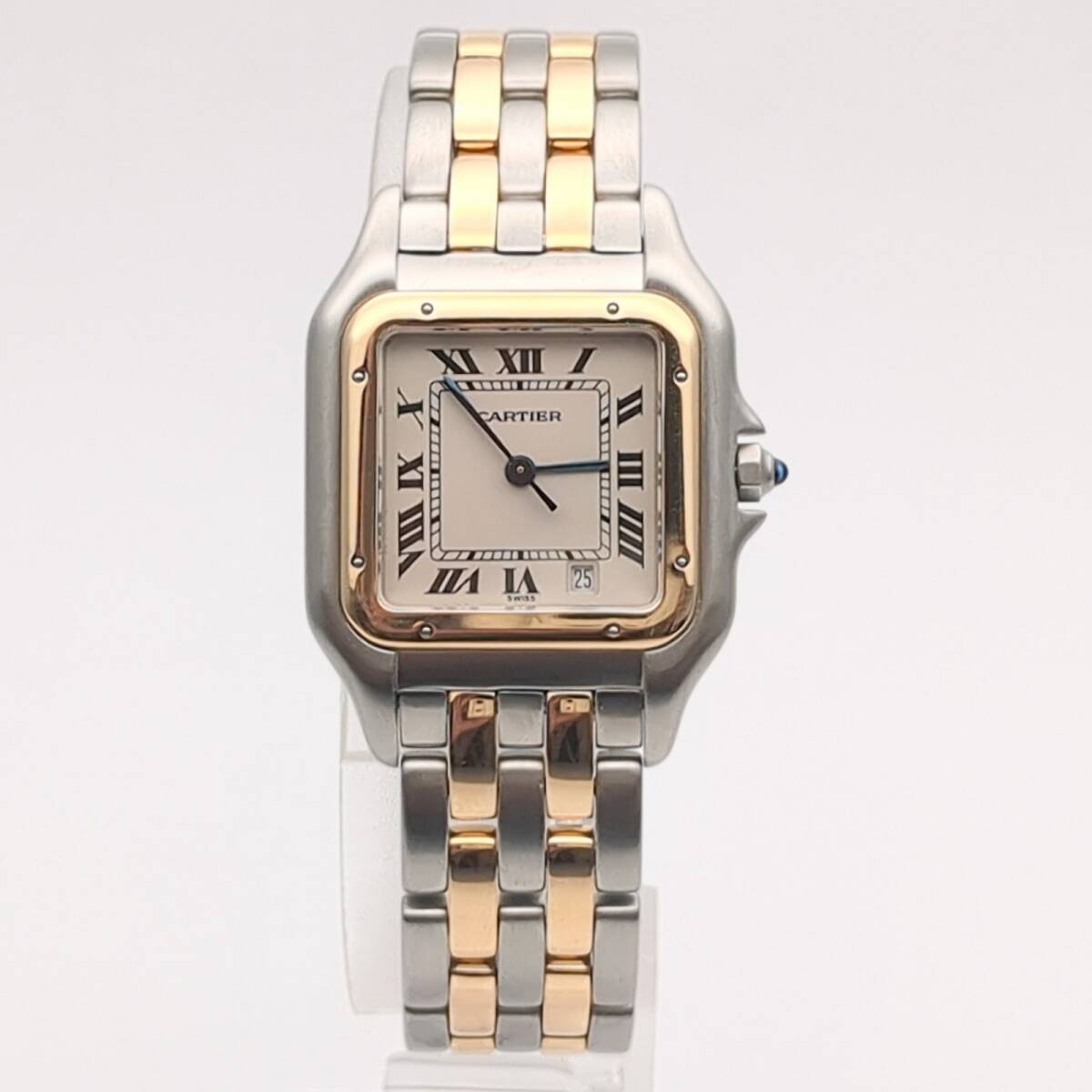 希少・磨き済】カルティエ パンテールMM 2ROW W25028B6 クオーツ ボーイズ CARTIER 腕時計 ◆2005