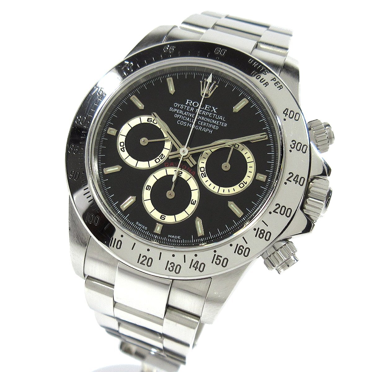 ロレックス 16520 デイトナ ブラック文字盤 メンズ 自動巻 時計 SS A9番 1999年製 幅広HOUR刻印 エルプリメロ G付(購入日 2000年) R24