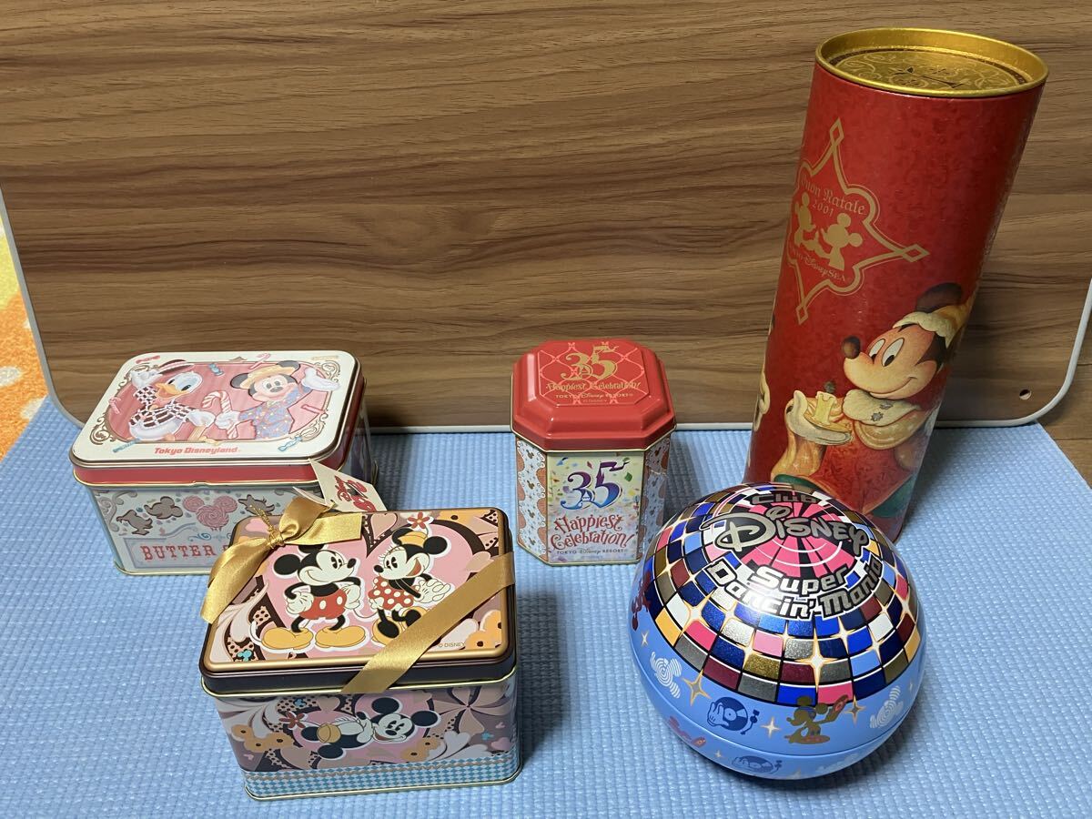 ディズニーランド お菓子缶　 空き缶　5個セット　中古品