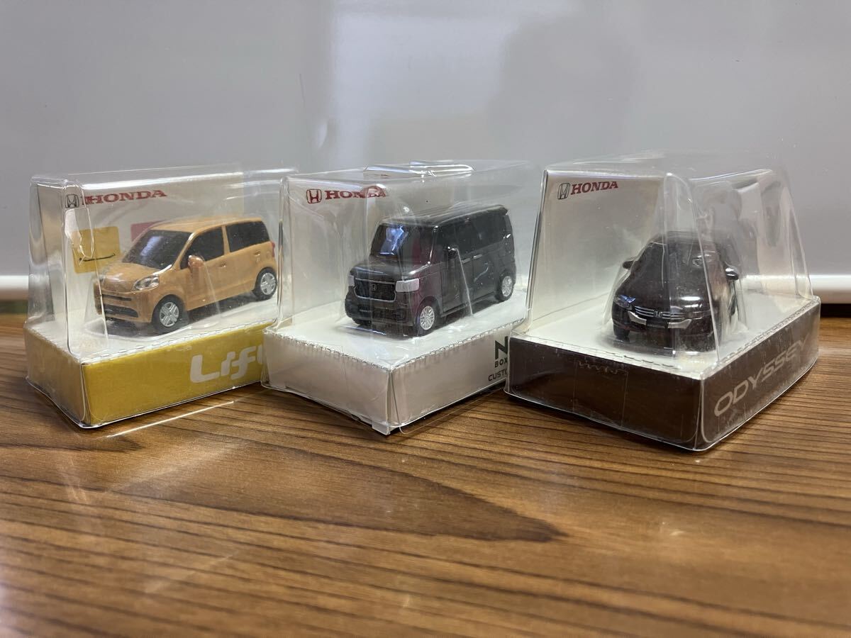 ホンダ　HONDA オデッセイ　Life Nbox キーホルダーと プルバックカー　3台セット