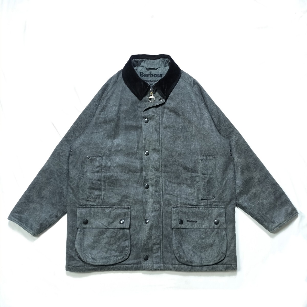  00s Barbour weather worked beaufort L グレー 　 バブアー ビューフォート　希少モデル