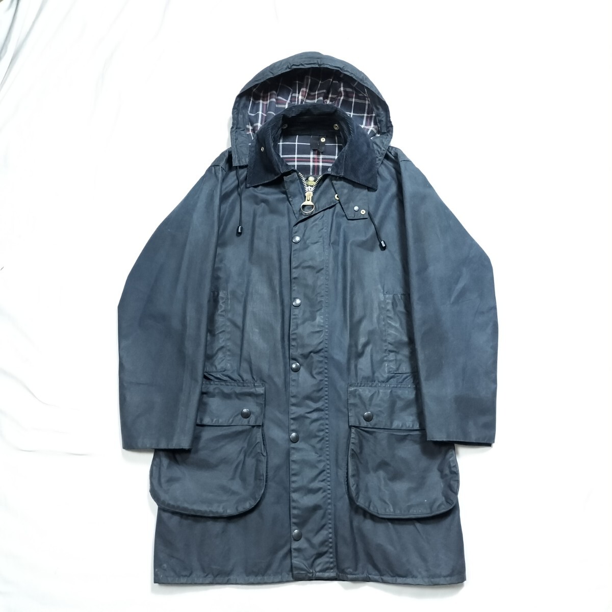 ”Mint“ 80s 90s Barbour BORDER c36 バブアー　ボーダー　ネイビー　オイルドジャケット 