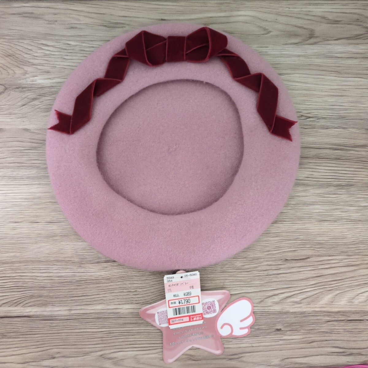◎星名桜子★ベレー帽 ピンク しまむら 帽子 リボン グッズ