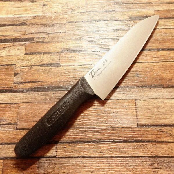 チタン 21 三徳包丁 研ぎ済 万能包丁 FOREVER フォーエバー 錆びない ほぼ未使用保管品 160mm