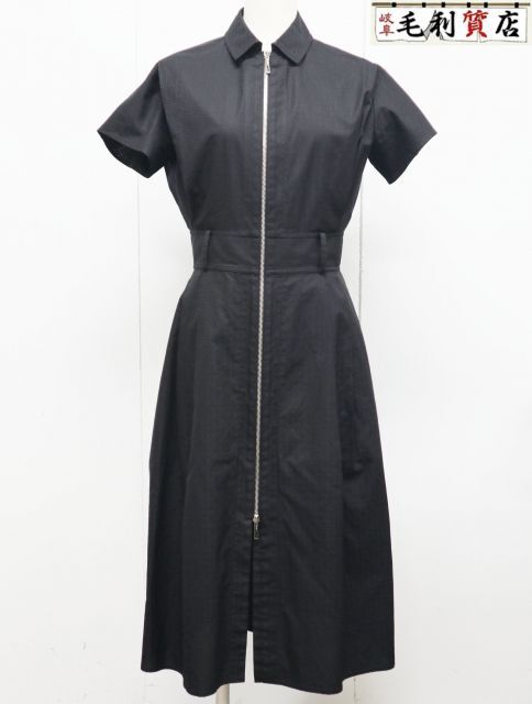 エルメス HERMES MOSAIQUEモチーフ 3H0544DH ワンピース サイズ34 コットン ブラック 【中古】 服