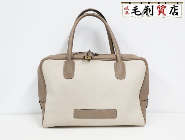 フェリージ Felisi 99100/1/AM+LD コットン レザー グレージュ ビジネス ユニセックス【中古】バッグ