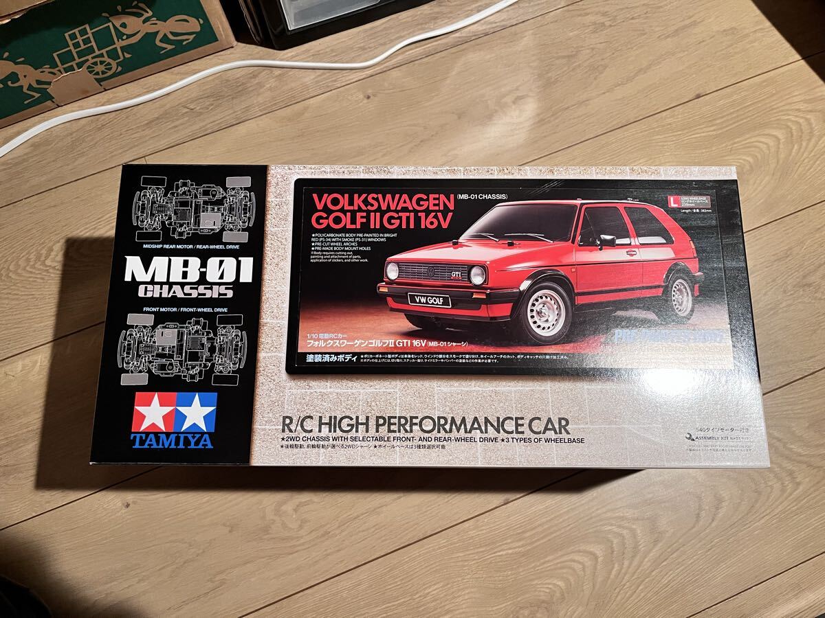 ●タミヤTAMIYAラジコン1/10RC フォルクスワーゲン ゴルフ II GTI 16V (MB-01シャーシ)　塗装済みボディ●