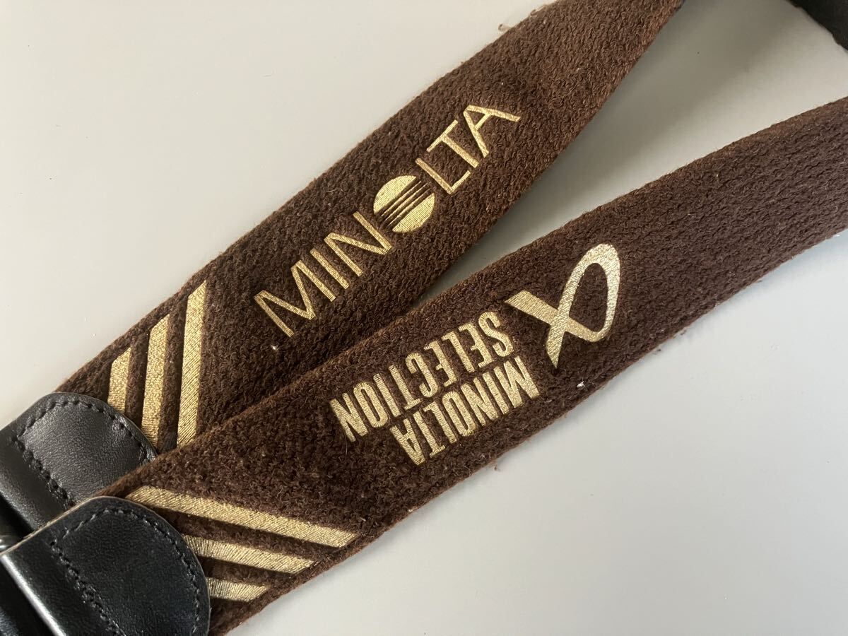 ストラップ　ミノルタ　MINOLTA α SELECTION 茶色