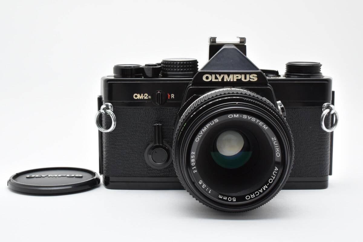 【動作確認済 露出計・シャッターOK】 OLYMPUS オリンパス OM-2N ブラック ZUIKO AUTO-MACRO 50mm F3.5 2693004