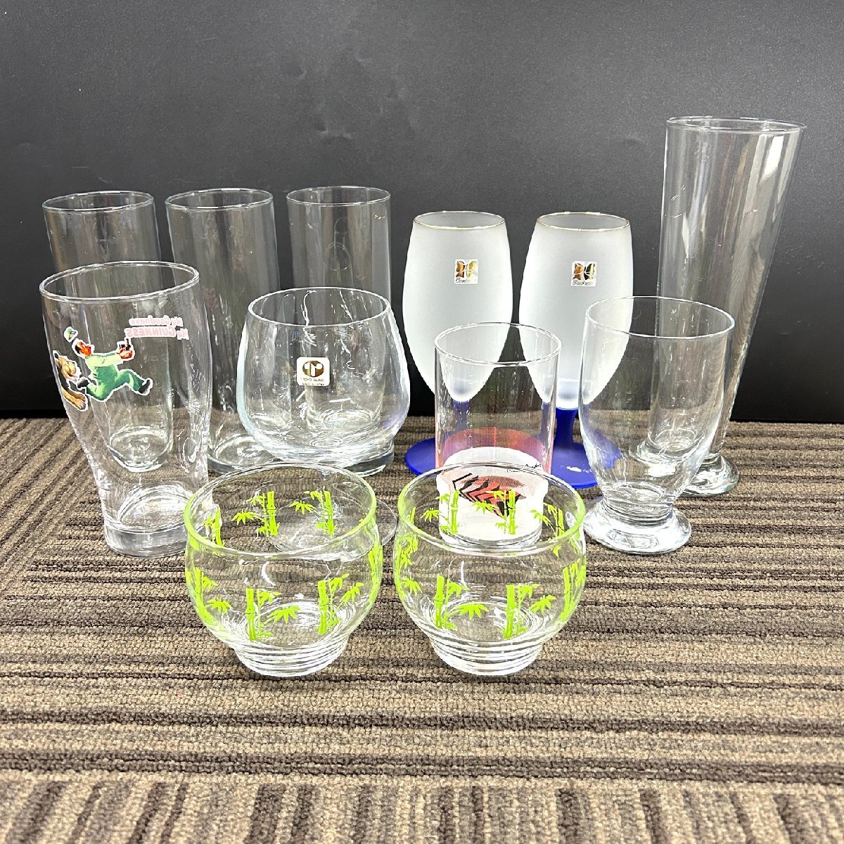 【80】1円～ グラス コップ ガラス食器 など いろいろ おまとめ 10点 中古品 未使用品 長期保管品 現状品