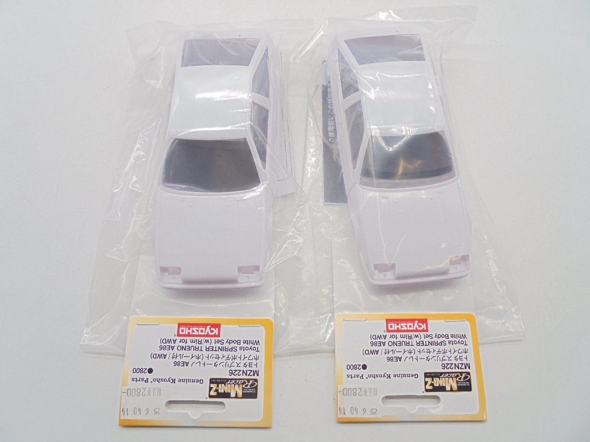 【80】未開封品 京商 KYOSHO ミニッツレーサー MZN226 トヨタスプリンタートレノ ホワイトボディセット（ホイール付/AWD）2個セット 保管品