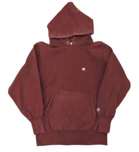 90s チャンピオン リバースウィーブ フーディ 長袖 サイズM バーガンディ USA製 プルオーバー Champion 中古品